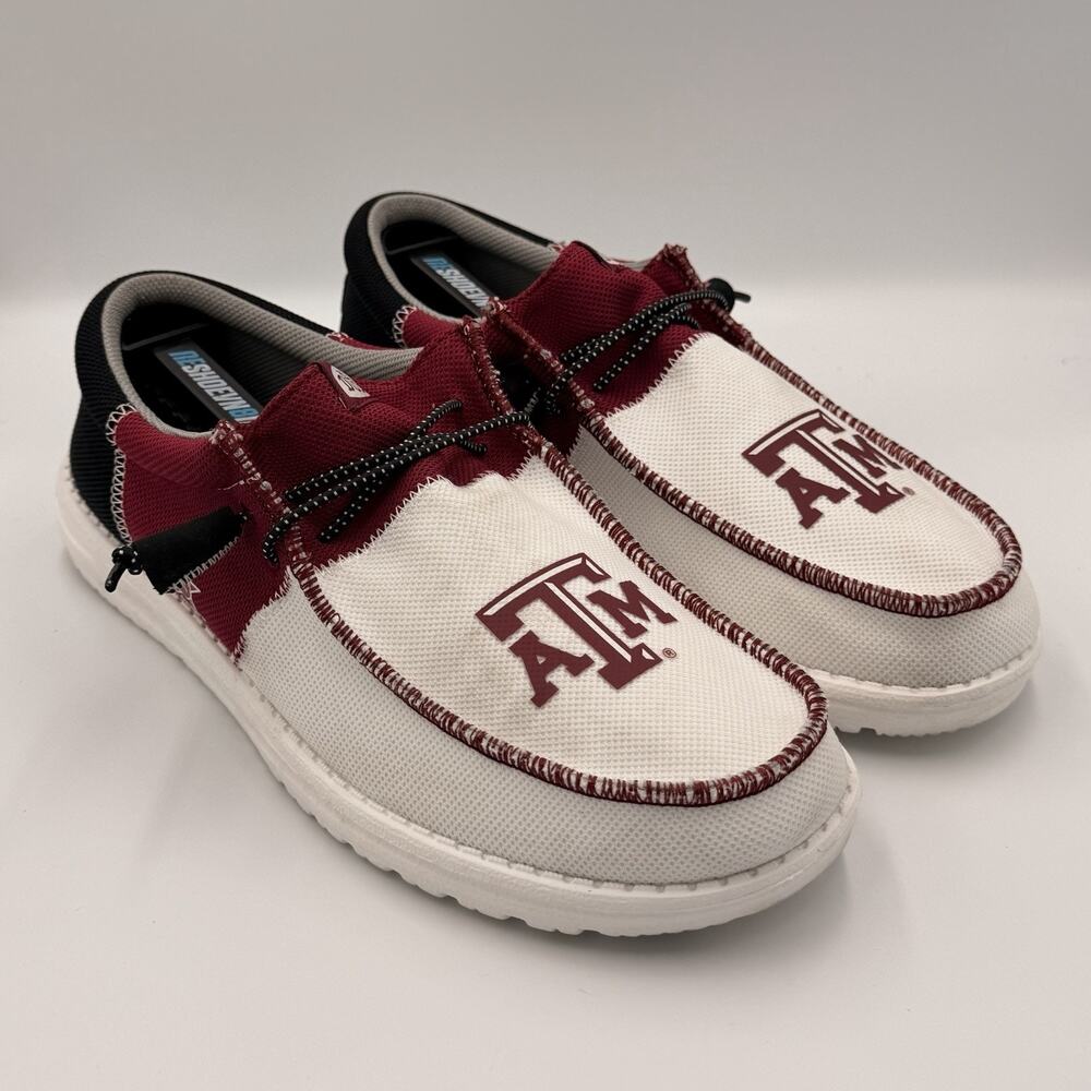 Hey Dude Men's Wally Tri Texas A&M Aggies Shoes Size 10